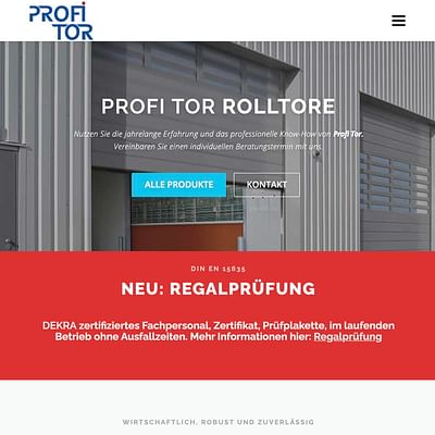 Profi Tor GmbH | Webseite + Online Marketing - Website Creatie