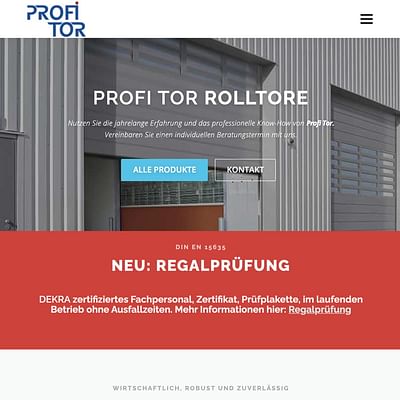 Profi Tor GmbH | Webseite + Online Marketing - Website Creatie