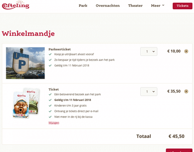 Efteling eCommerce - E-commerce