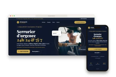Serrurier Nîmes — site vitrine pour serrurier professionnel - Creación de Sitios Web