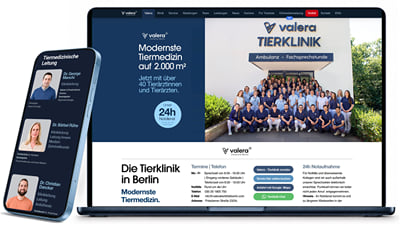 Tierklinik Berlin. Platz 1 bei Google seit drei Jahren - Webseitengestaltung