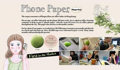 SCENTED PHONE PAPER - Advertising