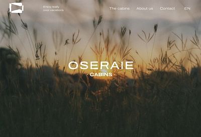 Oseraie Cabins - Création d'un site web - Webseitengestaltung