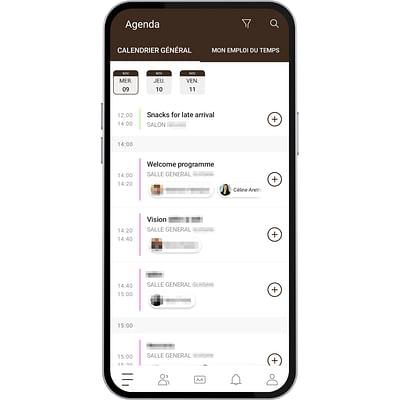 Application Event pour un groupe hôtelier - Evénementiel