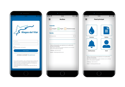 App para comunidad de regantes del Viar - App móvil