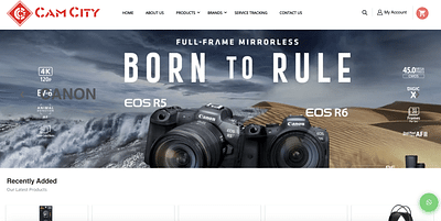 E-commerce website developed for Ecamcity - E-Commerce