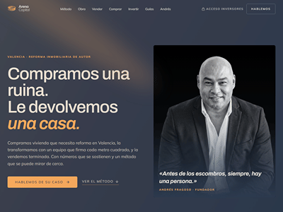 Arena Capital: web de marca, portal de inversores y CRM en Odoo - Creación de Sitios Web