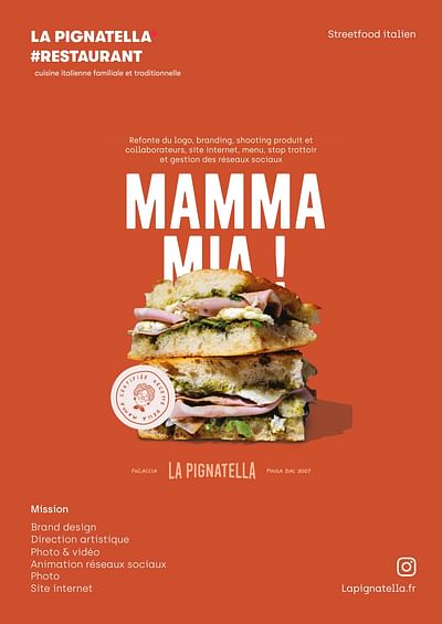 Lancement d'un commerce - La Pignatella - Design & graphisme