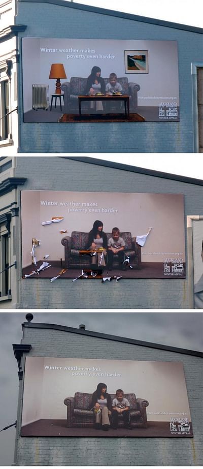 Winter weather billboards - Publicité