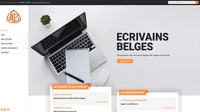 Association écrivains belges de langue française - Création de site internet