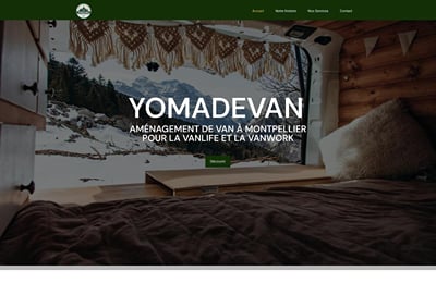Yomade Van, site vitrine d'un aménageur de vans - Création de site internet