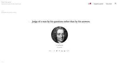 Website collecting inspiring quotes - Ergonomie (UX / UI)