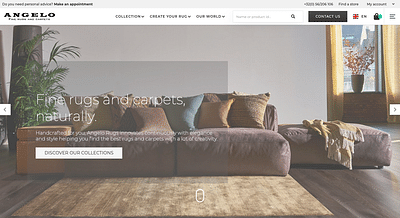 Angelo Rugs E-commerce et Custom Portal - Website Creatie
