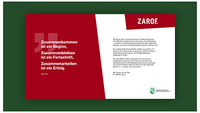 ZAROF. Leipzig interaktive Portfolio-Präsentation - Ontwerp