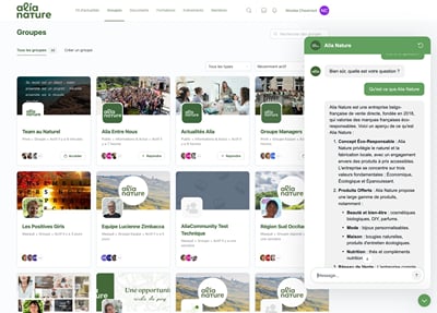 Alia Nature : chatbot IA pour un réseau de conseillers - Intelligence Artificielle