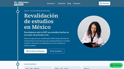 Revalidaciones en México — Web de gestoría de revalidación ante la SEP - Creación de Sitios Web