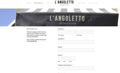 Website creation for a Restaurant and photography - Creación de Sitios Web