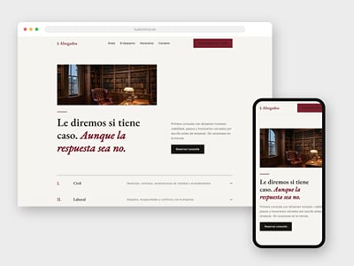 Despacho de abogados · honorarios cerrados por escrito (concepto) - Creación de Sitios Web