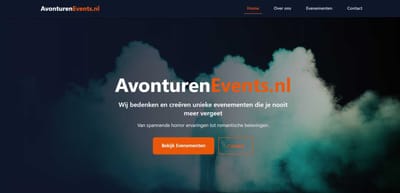 Avonturenevents.nl - Website Creation