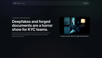 DocGuard | Deepfake and forged document protection for KYC - Cybersécurité