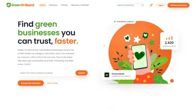 Green On Board - Business directory - Website Creation
