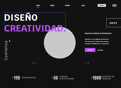 Diseño para la web de una empresa de cursos online - Branding y posicionamiento de marca