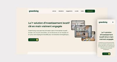 Site Internet Greenliving - Webanwendung
