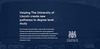 University of Lincoln Work Based Distance Learning - Advertising