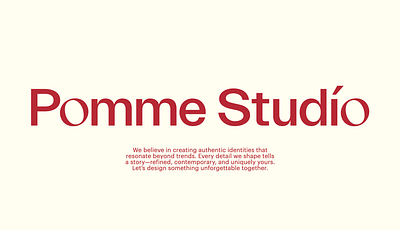 Pomme Studio - Branding & Positioning