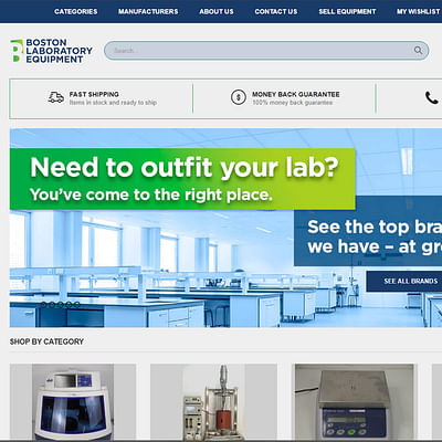 Boston Laboratory Equipment - Website Creatie