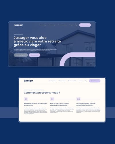 Justager - Site web immobilier Viager - Création de site internet