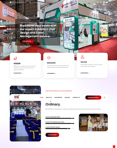 Website Creation: IRE Events - Webseitengestaltung