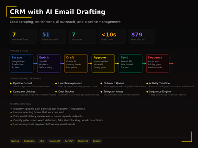 Custom CRM with AI-Powered Lead Scraping, Enrichment, and Outreach - Artificial Intelligence