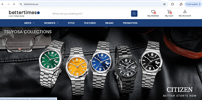 E-Commerce Website For Watches - E-commerce