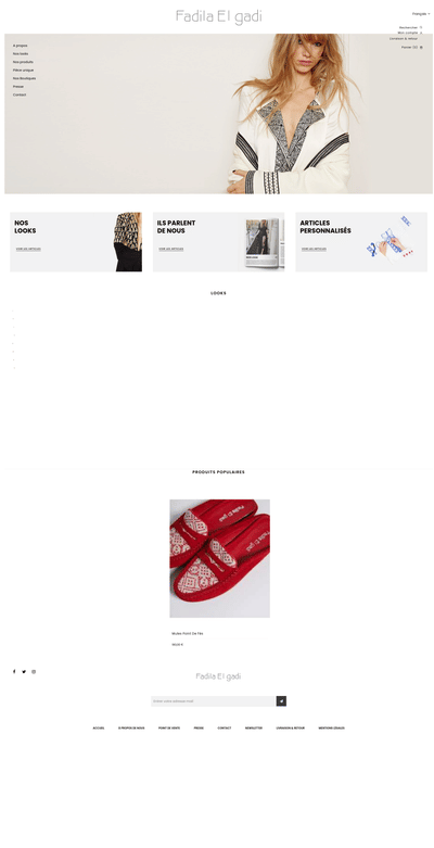 Boutique en ligne de prêt à porter haut de gamme - E-commerce