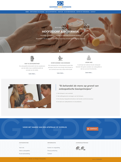 Gonnie van Dongen - Website Creation