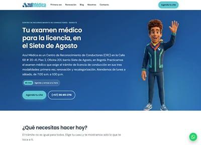 Sitio web y contenido educativo para Azul Médica - Creación de Sitios Web