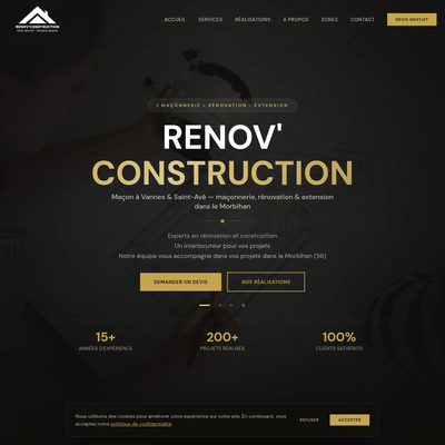 RENOV CONSTRUCTION - Création de site internet