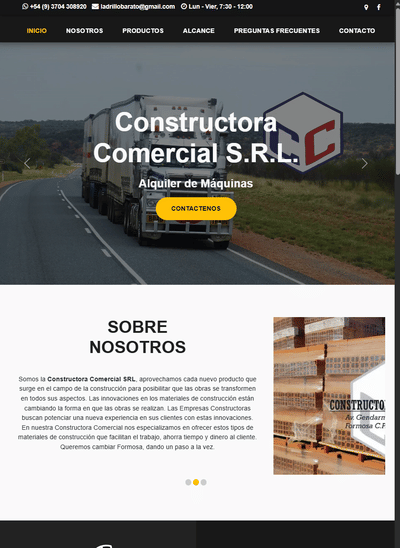 Landing Page - Constructora Comercial S.R.L - Design & graphisme