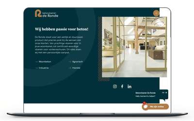 Webdesign en Rebranding Betonvloeren de Ronde - Webseitengestaltung