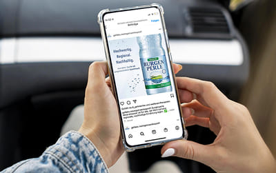 GEFAKO - Markenaufbau Burgenperle Mineralwasser - Außenwerbung