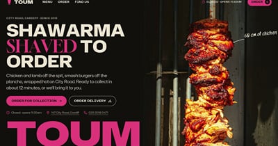 TOUM — fast food website with online ordering - E-commerce