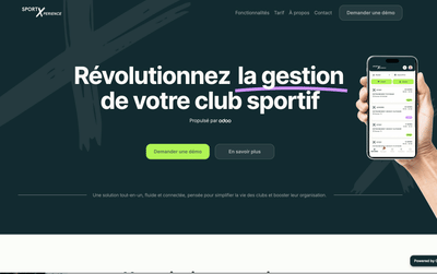 Site vitrine | SPORTXPERIENCE - Création de site internet