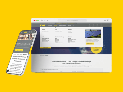 Optimiert bis ins Detail – EWE Business - Ergonomie (UX/UI)
