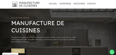 Création site web Manufacture de cuisines - Création de site internet