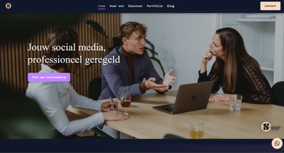 Agency website voor de socialmediamanager.nl - Website Creatie