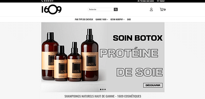 Site e-commerce pour 1609 cosmétiques - E-commerce