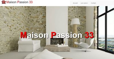 Site vitrine Maison Passion 33 - Ergonomie (UX / UI)