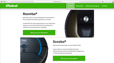 iRobot Website - Stratégie digitale