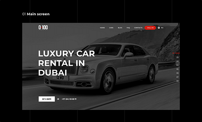 0to100 - Website design for luxury cars rental - Website Creation